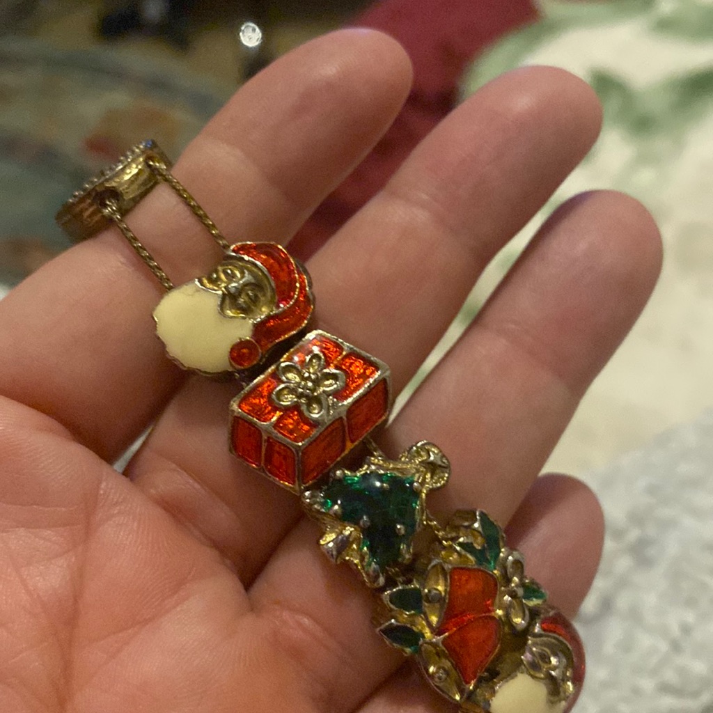 Christmas Slide Charm Bracelet Pm 670